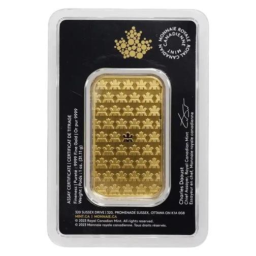 1 oz Gold Royal Canadian Mint Bar .9999 Fine in Sealed Assay Card - 2