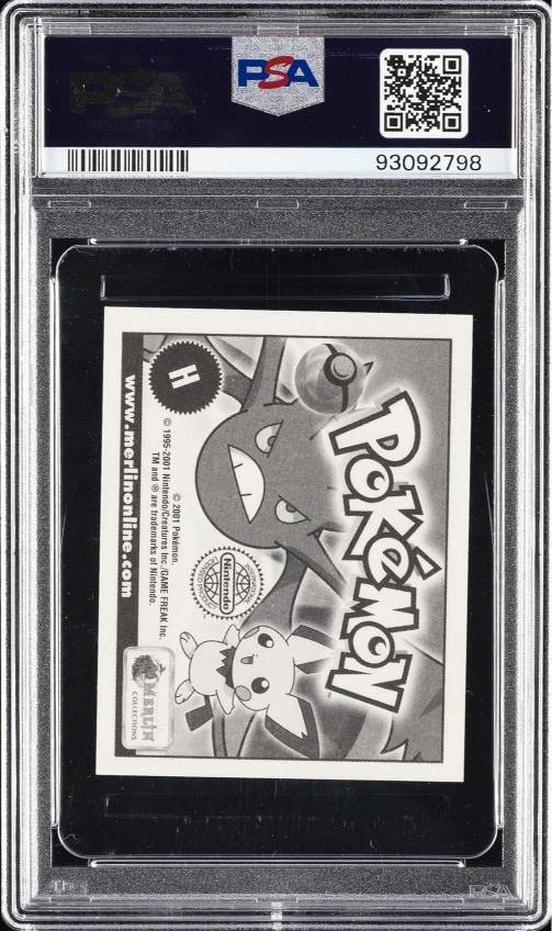 2001 MERLIN POKEMON 4 #H CHARIZARD VS. GYARADOS PSA 7 - 2