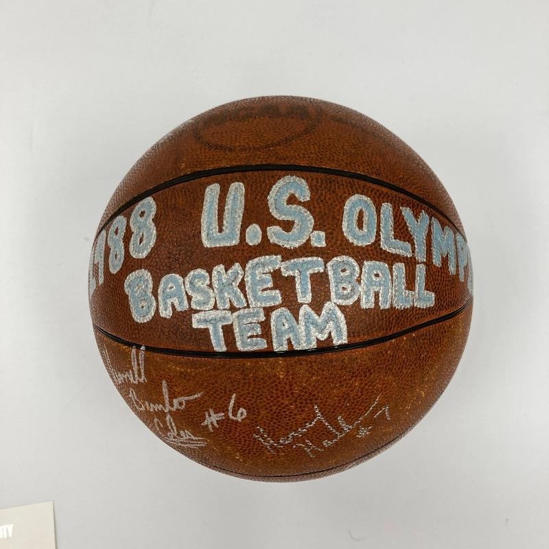 1988 Team USA Olympics Signed Basketball David Robinson JSA COA RARE - 11