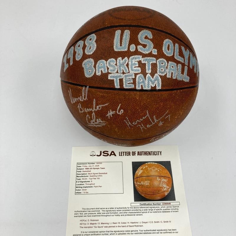 1988 Team USA Olympics Signed Basketball David Robinson JSA COA RARE: Sport: Basketball,Signed: Yes,Autograph Authentication: James Spence Authentication (JSA),Original/Reprint: Original,Product: Ball,Country of Origin: United States