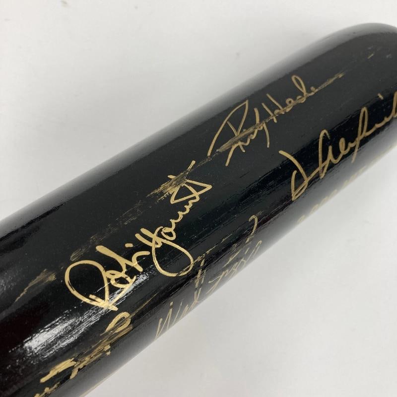 3,000 Hit Club Multi Signed Baseball Bat 11 Signatures Willie Mays JSA COA - 5