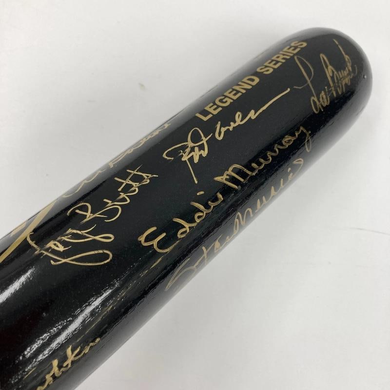 3,000 Hit Club Multi Signed Baseball Bat 11 Signatures Willie Mays JSA COA - 9