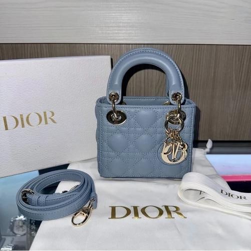 Christian Dior Lady Dior Bag Cannage Quilt Lambskin Micro - 2