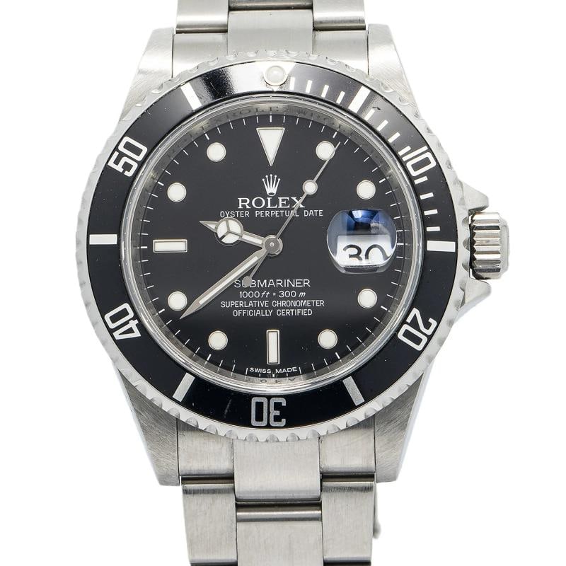 Rolex Submariner 16610 2012 Complete Rehaut Scrambled Stainless Black Dial 40mm - 2