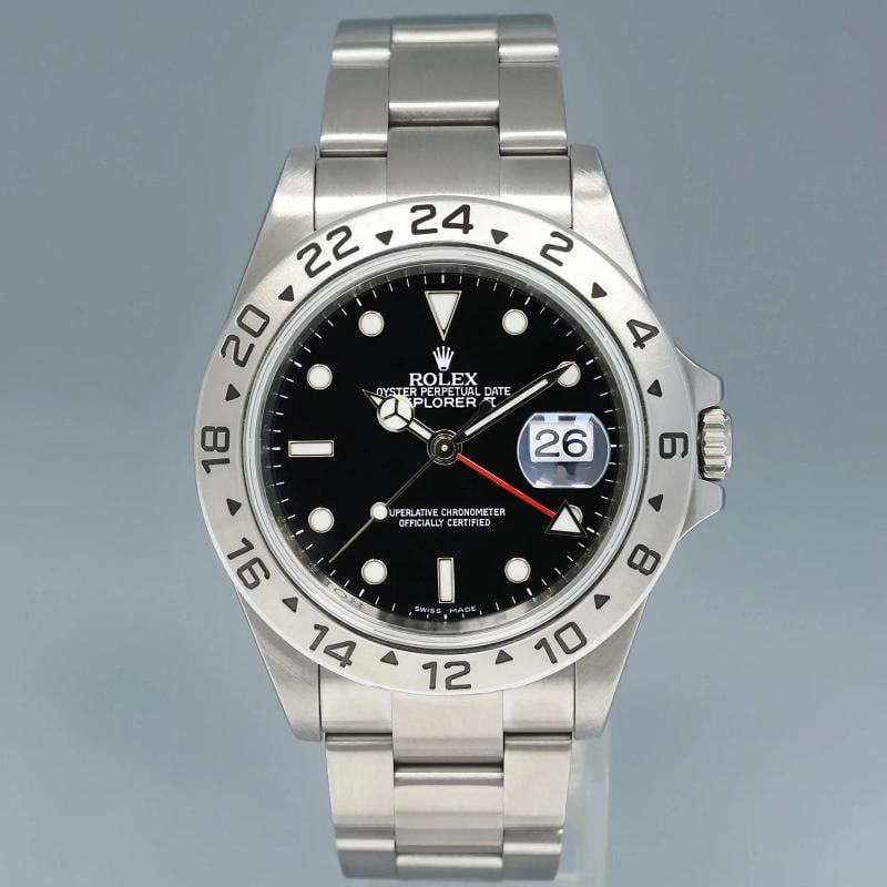 2008 MINT Rolex Explorer II 16570 Stainless Steel Black Date 3186 40mm Watch Box - 2