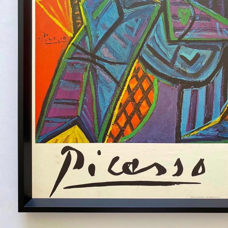 PABLO PICASSO RARE 1968 LITHO PRINT FRAMED EXHBT POSTER "WOMAN IN ARMCHAIR" 1941 - 10