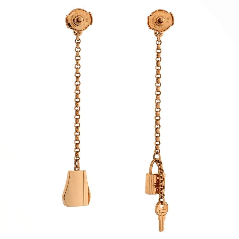 Hermes Kelly Clochette Drop Earrings 18K Rose Gold - 2