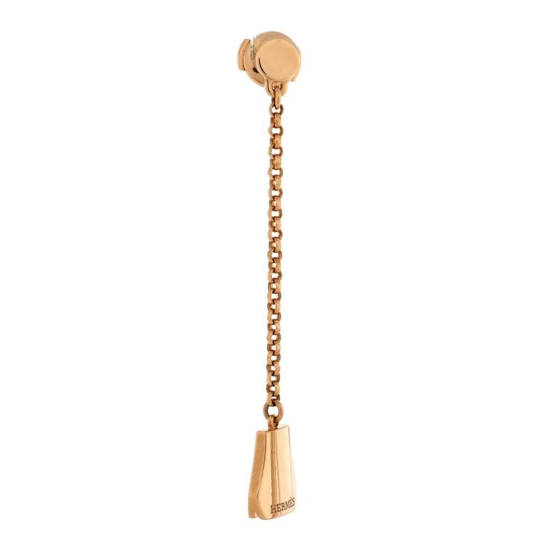 Hermes Kelly Clochette Drop Earrings 18K Rose Gold - 3