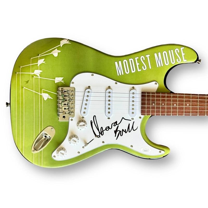 Isaac Brock Signed Guitar Custom JSA COA Modest Mouse Good News for People who: Industry: Music,Object Type: Guitar & Guitar Pick,Signed: Yes,Autograph Authentication: James Spence (JSA),Original/Reproduction: Original,Country of Origin: United States