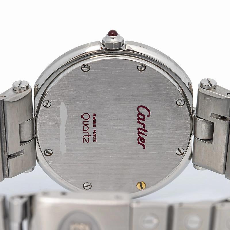 Cartier Santos Vendome 8192 SS Diamond Quartz Burgundy Dial Unisex Watch 33mm - 5