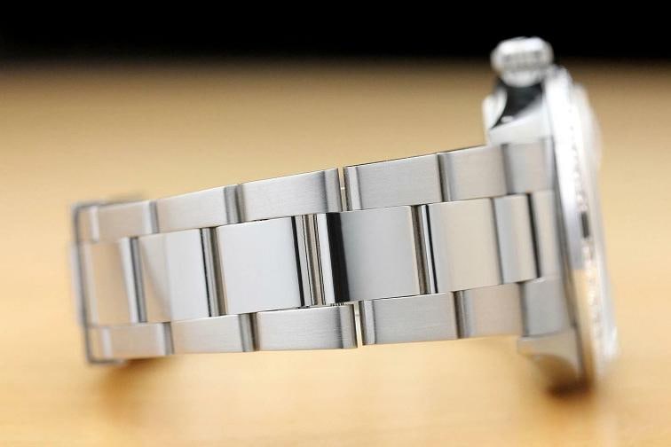 MENS ROLEX DATEJUST 18K WHITE GOLD SAPPHIRE DIAMOND STEEL WATCH 16014 - 7