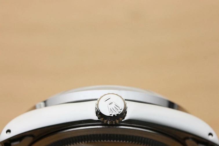 MENS ROLEX DATEJUST 18K WHITE GOLD SAPPHIRE DIAMOND STEEL WATCH 16014 - 8