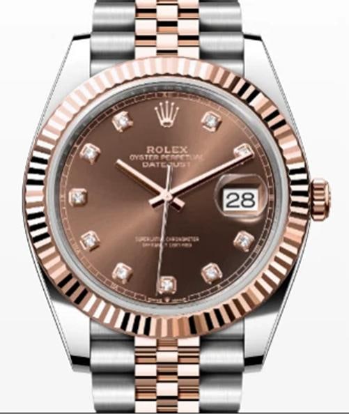 Rolex Datejust 126331 NEW 2021 Complete 18K Rose Chocolate Diamond Dial 41mm - 2