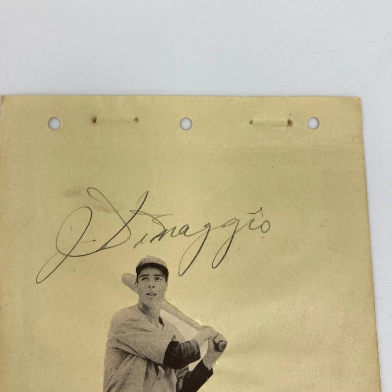 Joe Dimaggio 1930's Rookie Era Signed Album Page JSA COA - 2