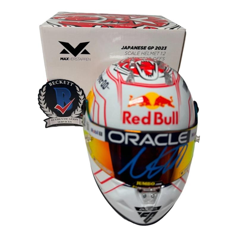 Max Verstappen Signed Autograph Helmet 1:2 Japanese GP Red Bull Beckett BAS (1 of 5)
