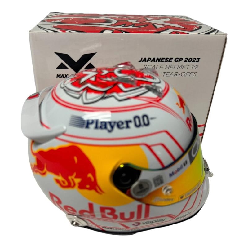 Max Verstappen Signed Autograph Helmet 1:2 Japanese GP Red Bull Beckett BAS - 2