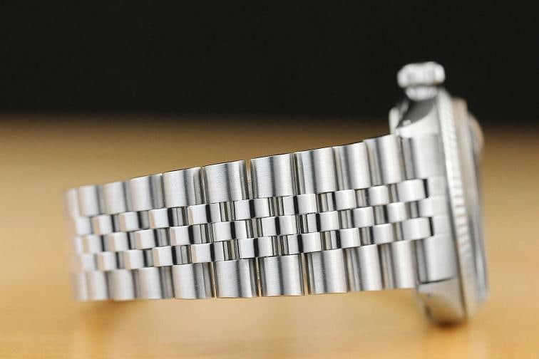 MENS ROLEX DATEJUST 1601 GRAY DIAMOND DIAL 18K WHITE GOLD BEZEL STEEL WATCH - 7