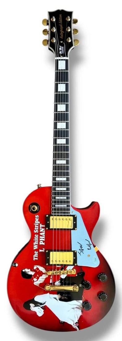 Jack White Signed Guitar Custom Graphics JSA COA The White Stripes Elephant - 2