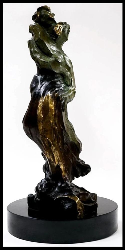 HESSAM ABRISHAMI Original BRONZE SCULPTURE Inseparable Love Signed Art Authentic - 2