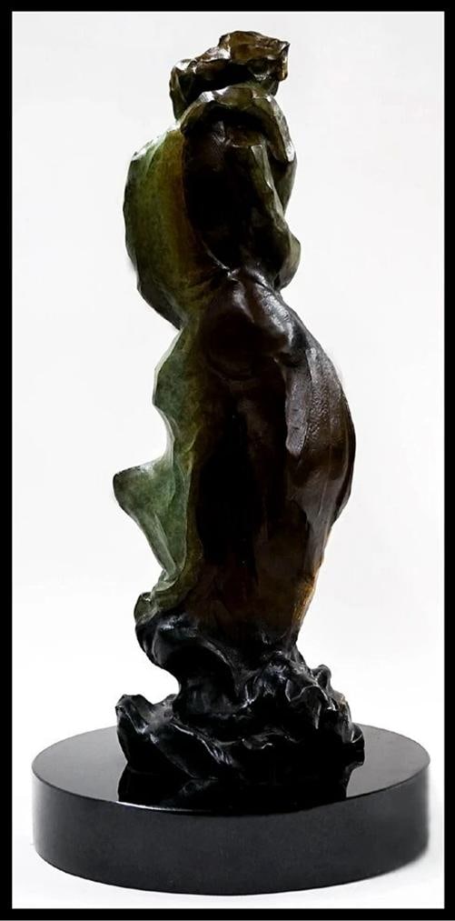 HESSAM ABRISHAMI Original BRONZE SCULPTURE Inseparable Love Signed Art Authentic - 3