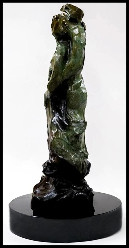 HESSAM ABRISHAMI Original BRONZE SCULPTURE Inseparable Love Signed Art Authentic - 4
