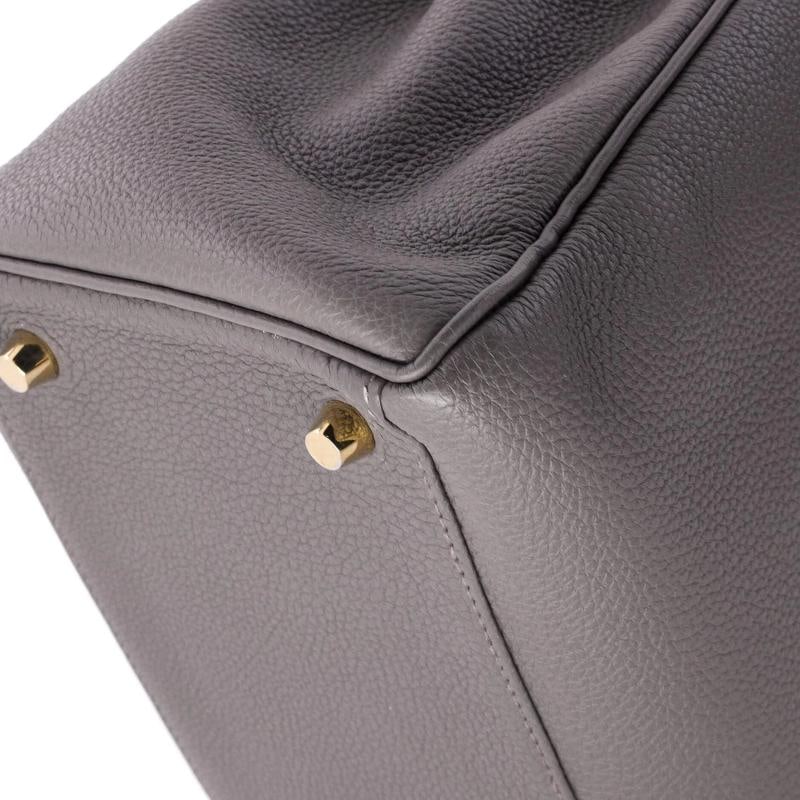 Hermes Kelly Handbag Grey Togo with Gold Hardware 35 - 7