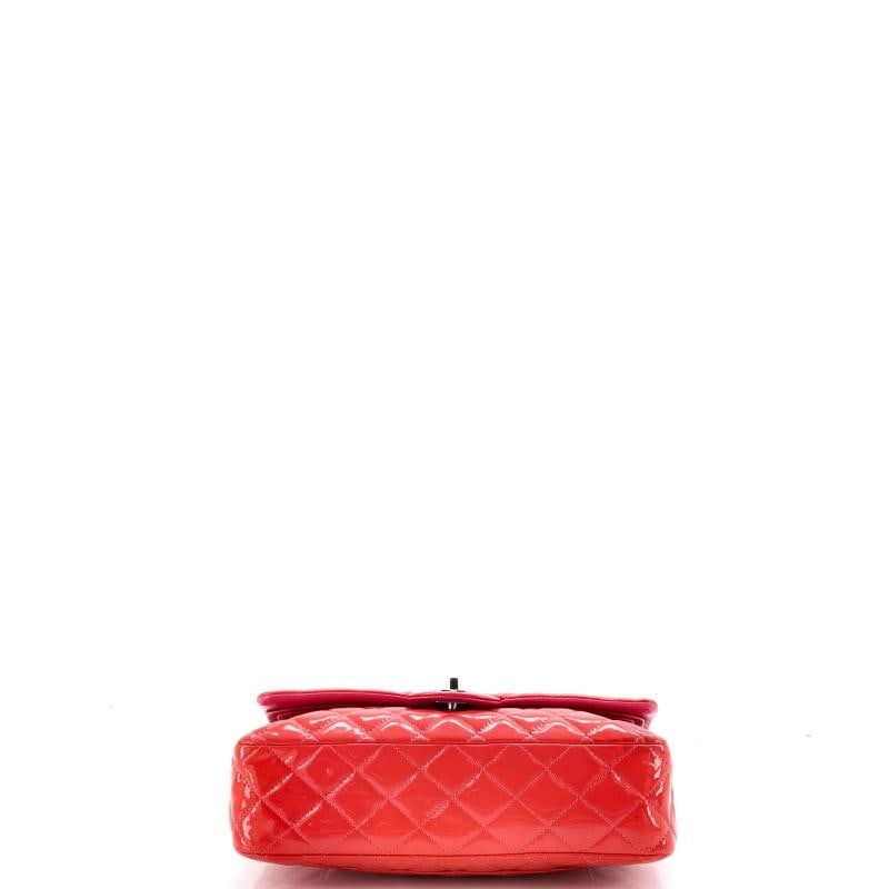 Chanel Classic Double Flap Bag Quilted Patent Medium - 4