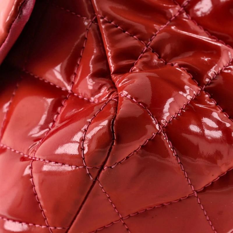 Chanel Classic Double Flap Bag Quilted Patent Medium - 6
