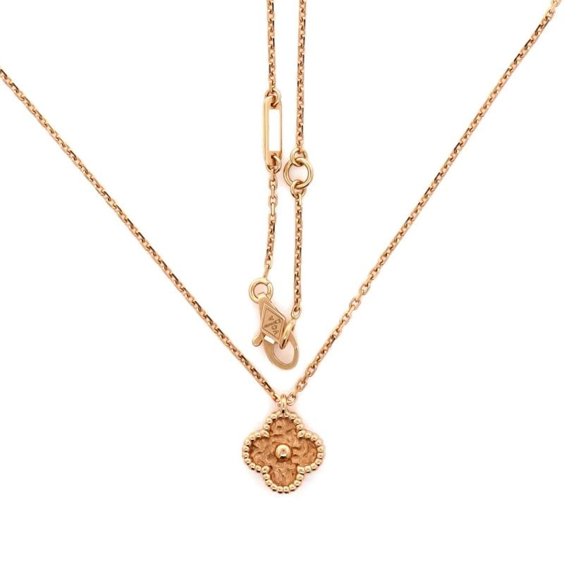 Van Cleef & Arpels Sweet Alhambra Pendant Necklace 18K Rose Gold - 2