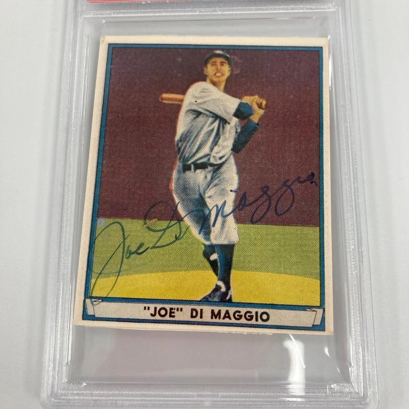 1941 Play Ball Joe Dimaggio Signed 1980's Baseball Card PSA DNA Auto - 2