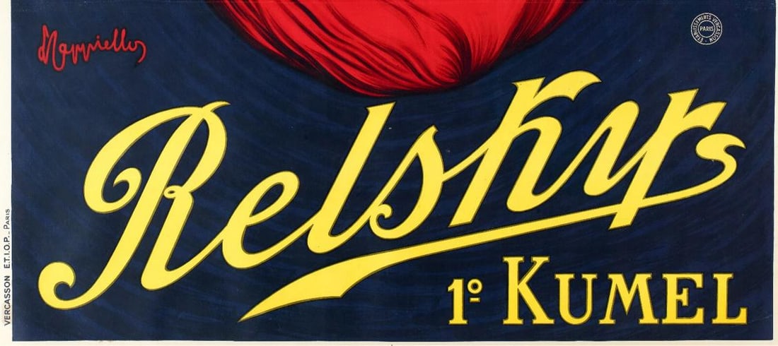 Orignal Large Poster - Cappiello - Vodka Relsky Kummel - Cossack Russia 1911 - 3