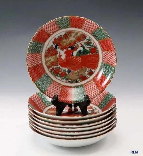 8 Japanese Arita Imari Peacock Porcelain Coupe Soup Bowls: Condition: Used: An item that has been used previously. The item may have some signs of cosmetic wear, but is ... Read moreabout the conditionUsed: An item that has been used previously. The item may