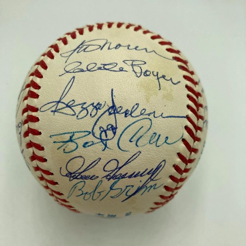 Joe Dimaggio Reggie Jackson New york Yankees Legends Multi Signed Baseball JSA - 2