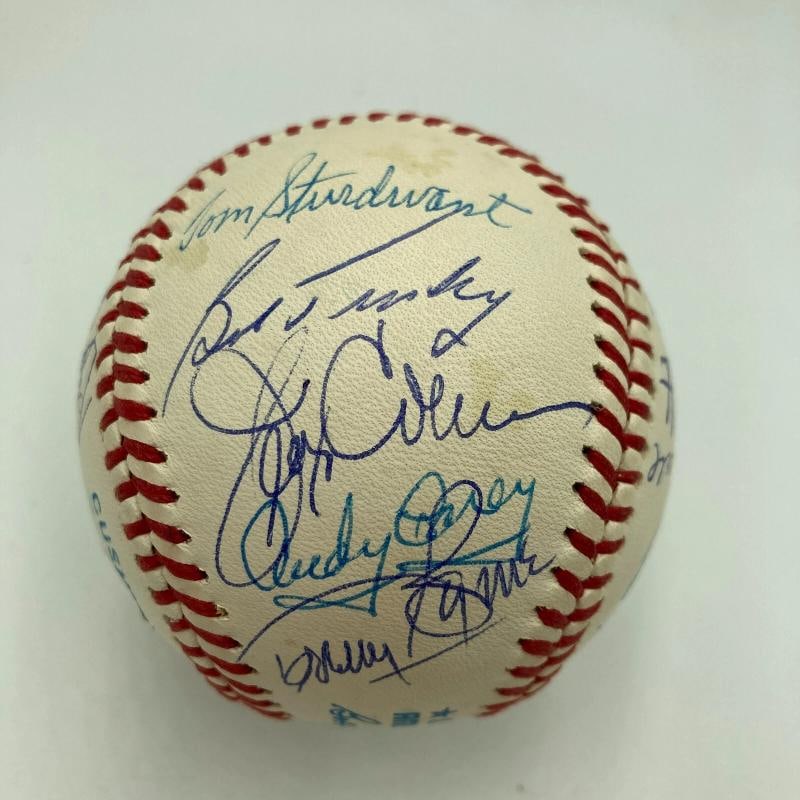 Joe Dimaggio Reggie Jackson New york Yankees Legends Multi Signed Baseball JSA - 3