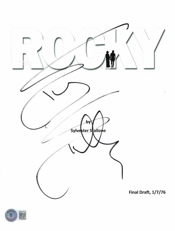 SYLVESTER STALLONE SIGNED ROCKY FULL SCRIPT SCREENPLAY AUTOGRAPH BECKETT BAS: Industry: Movies,Personalize: No,Movie: ROCKY,Signed by: SYLVESTER STALLONE,Signed: Yes,Autograph Authentication: Beckett,Original/Reproduction: Original,Modified Item: No,Country of Origin: United St