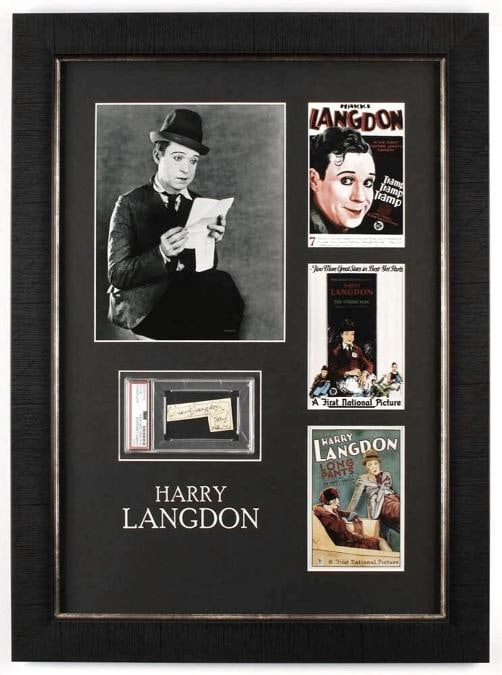 Harry Langdon Signed Photograph Display With Sketch! PSA/DNA Authentic COA: Autograph Authentication: Professional Sports (PSA/DNA),Signed by: Harry Langdon,Object Type: Photo,Original/Reproduction: Original,Country of Origin: United States