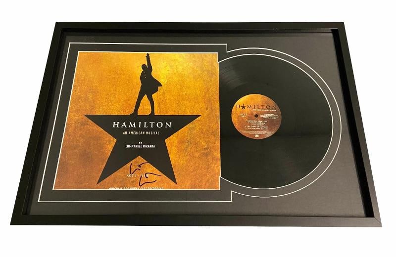 LIN-MANUEL MIRANDA SIGNED AUTOGRAPH FRAMED HAMILTON VINYL ALBUM LP BAS BECKETT: Industry: Theater,Signed by: LIN-MANUEL MIRANDA,Signed: Yes,Autograph Authentication: Beckett,Object Type: ALBUM,Original/Reproduction: Original,Show: HAMILTON,Modified Item: No,Country of Origin:
