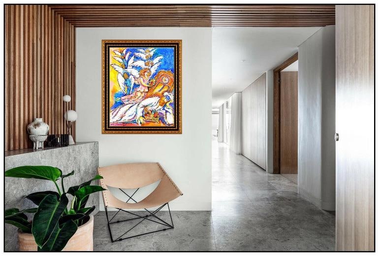 Zamy Steynovitz Original Oil Painting On Canvas Large Signed Portrait Modern Art - 2