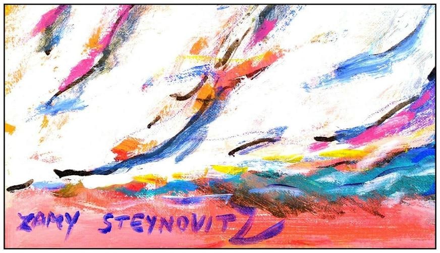 Zamy Steynovitz Original Oil Painting On Canvas Large Signed Portrait Modern Art - 4