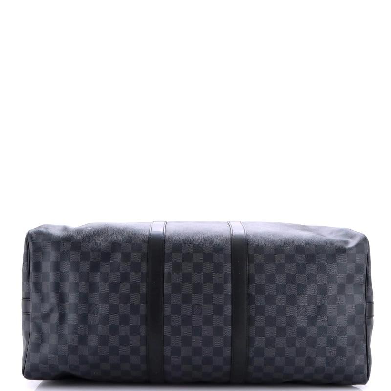 Louis Vuitton Keepall Bandouliere Bag Damier Graphite 55 - 4