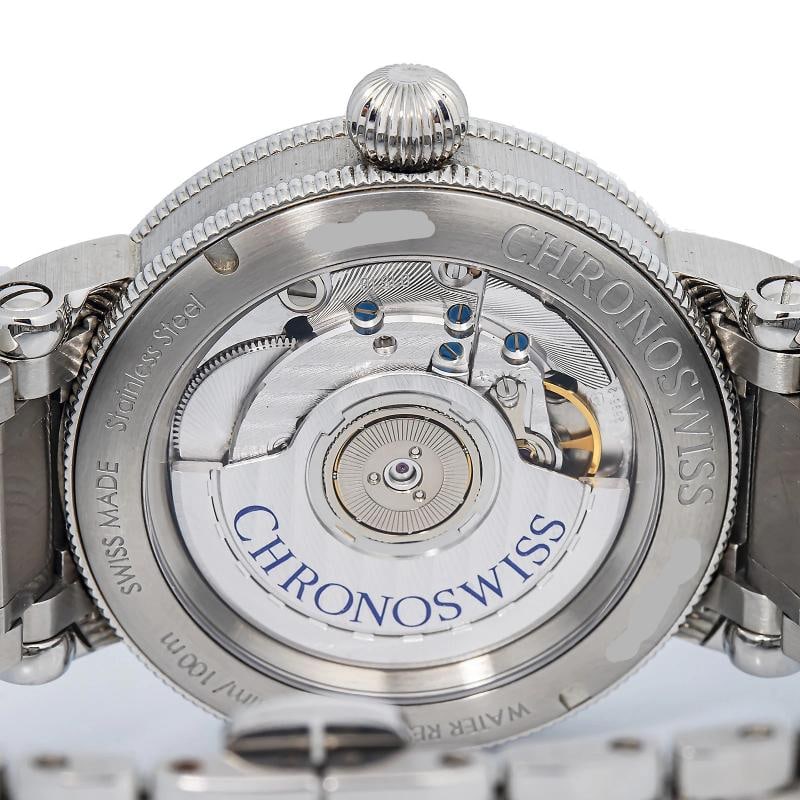 Chronoswiss Regulator Classic Ch-4023-BL/50 2023 Complete SS Blue Dial Men 38MM Box/Papers - 6