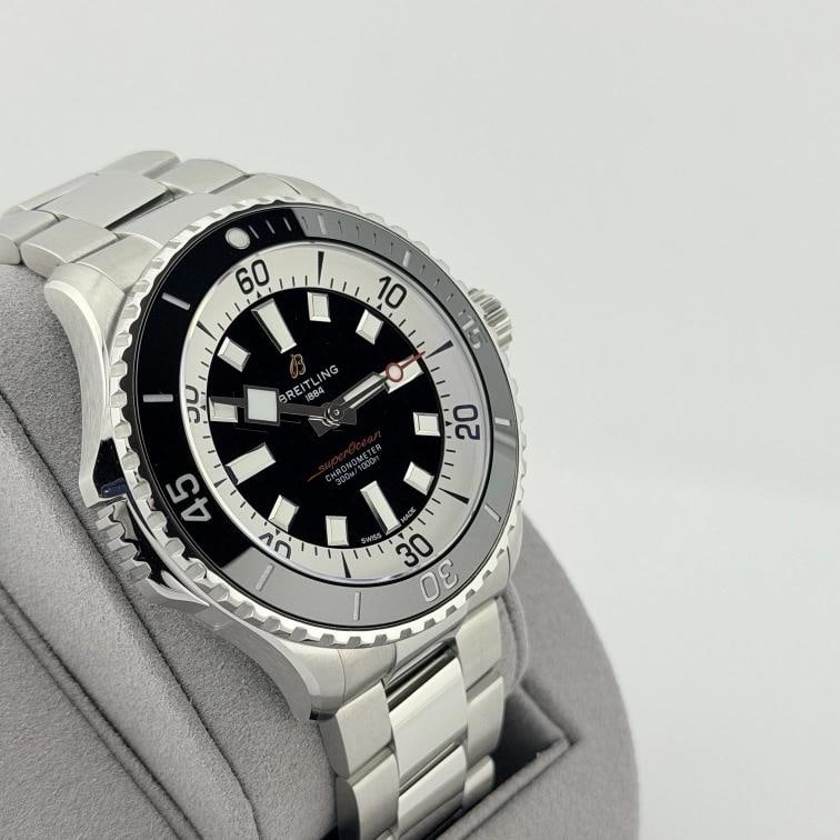 Breitling Superocean Automatic A17378 46mm Black Dial Stainless Steel Box Paper - 5
