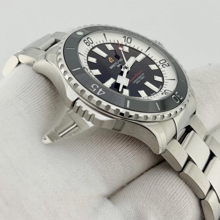 Breitling Superocean Automatic A17378 46mm Black Dial Stainless Steel Box Paper - 6
