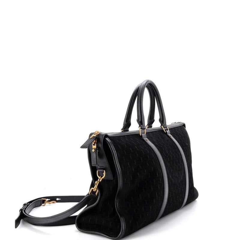 Saint Laurent Duffle Bag Monogram All Over Suede Medium - 2