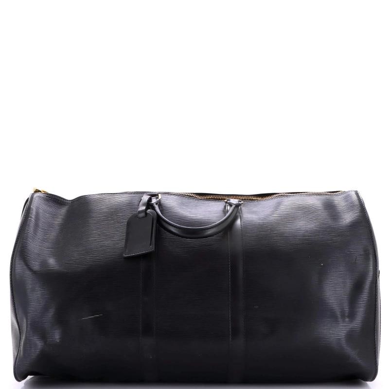 Louis Vuitton Keepall Bag Epi Leather 55: Condition: Pre-owned - Good,Brand: Louis Vuitton,Exterior Material: Leather,Style: Duffles,Exterior Color: Black,Department: Women,Size: 55,Accessories: Luggage Tag, Dust Bag, Lock