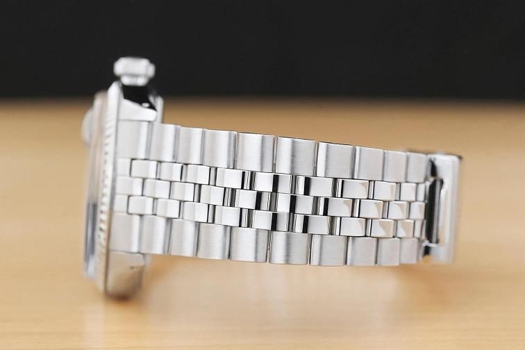 ROLEX DATEJUST 1601 ICE BLUE DIAL 18K WHITE GOLD STEEL FOLDED BRACELET WATCH - 5