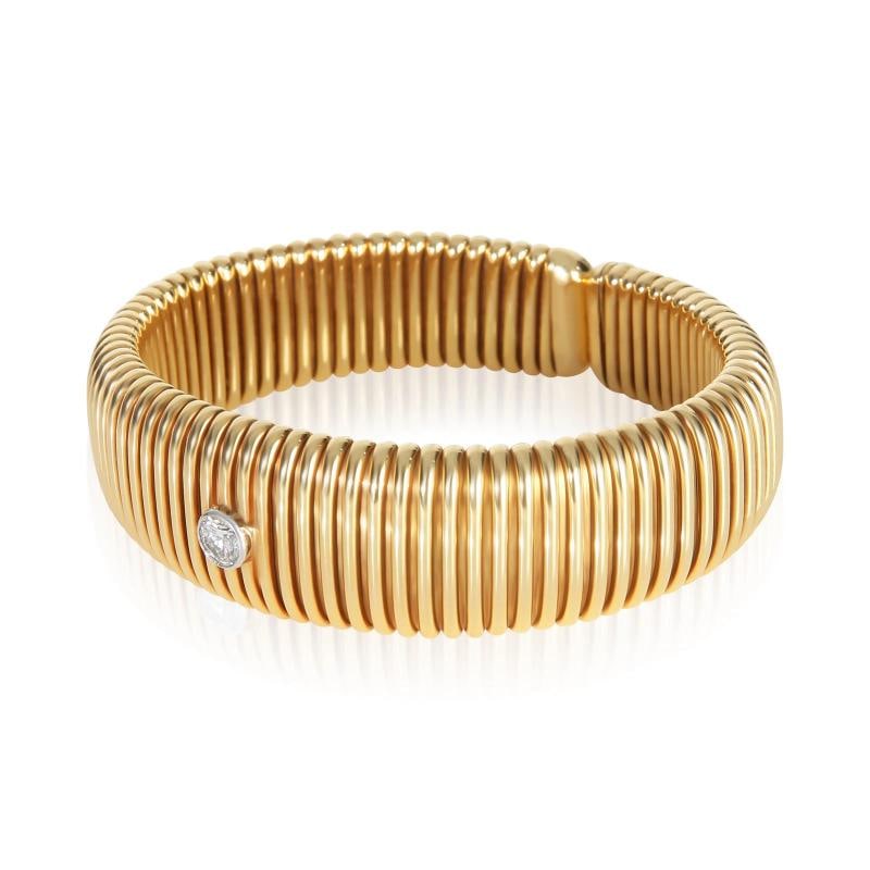 Tiffany & Co. Yellow Gold Diamond Vintage Tubogas Bracelet - 2