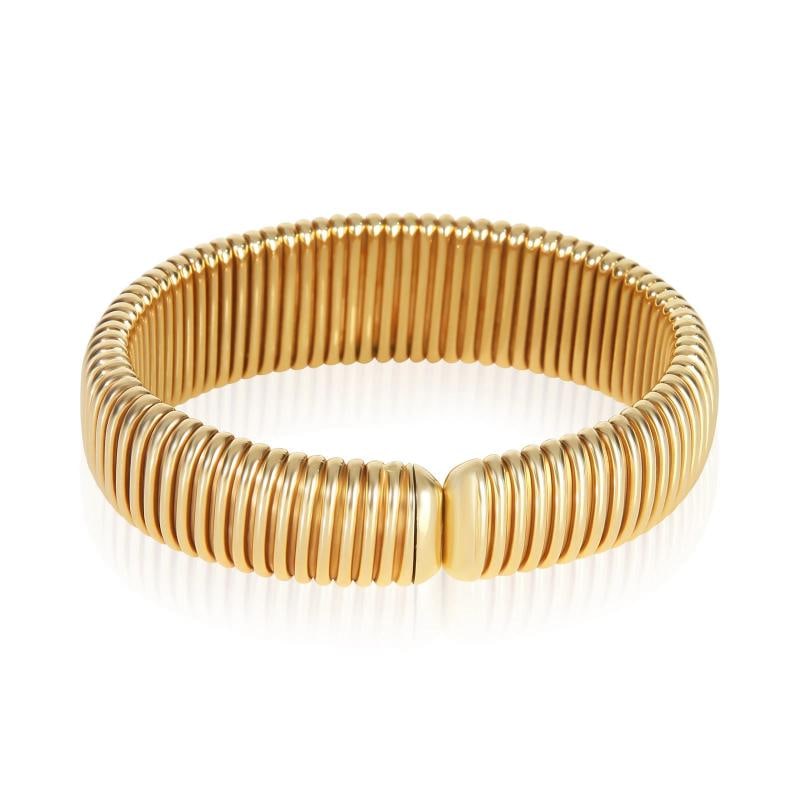 Tiffany & Co. Yellow Gold Diamond Vintage Tubogas Bracelet - 3