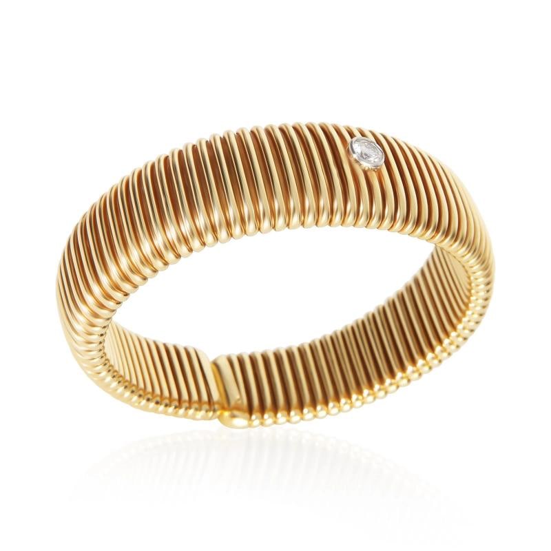 Tiffany & Co. Yellow Gold Diamond Vintage Tubogas Bracelet - 4