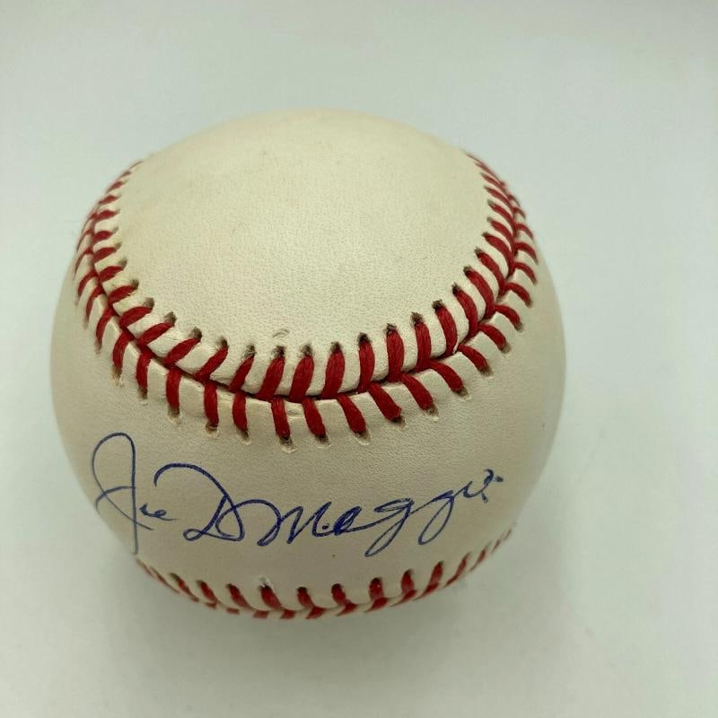 Mint Joe Dimaggio Signed Official American League Baseball JSA Sticker - 2